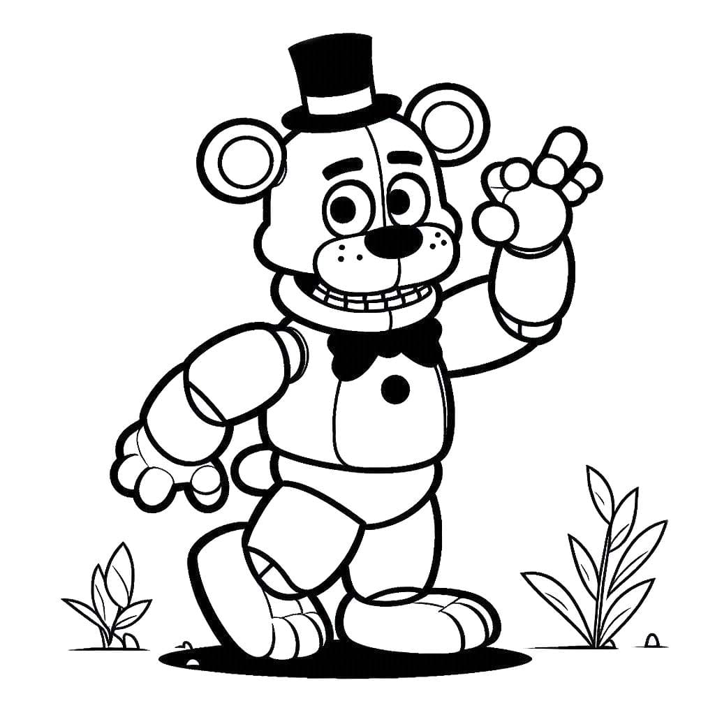 Dibujos de Dibujar Freddy Fazbear 4 para colorear