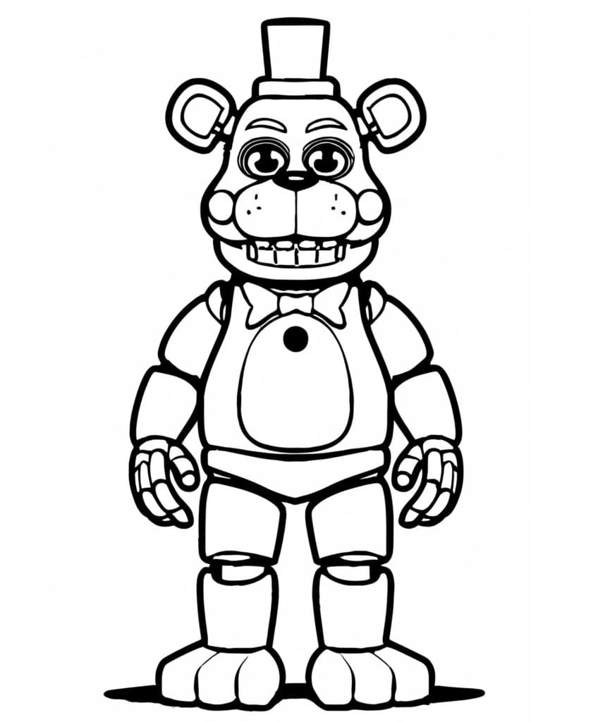 Dibujos de Dibujar Freddy FNAF Sencillo para colorear