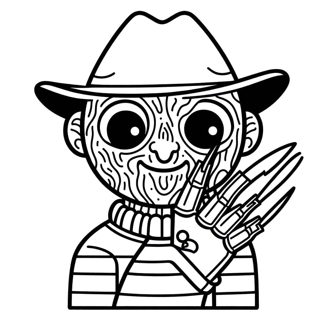 Dibujos de Dibujar Freddy Krueger 1 para colorear