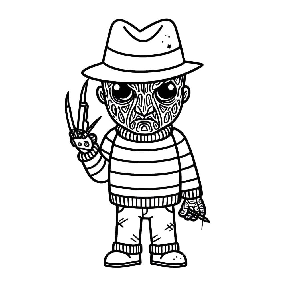 Dibujos de Dibujar Freddy Krueger 3 para colorear