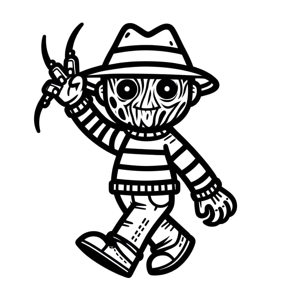 Dibujos de Dibujar Freddy Krueger 6 para colorear