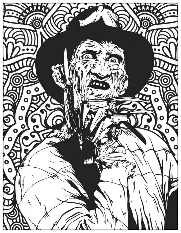 Dibujos de Dibujar Freddy Krueger bosquejo para colorear