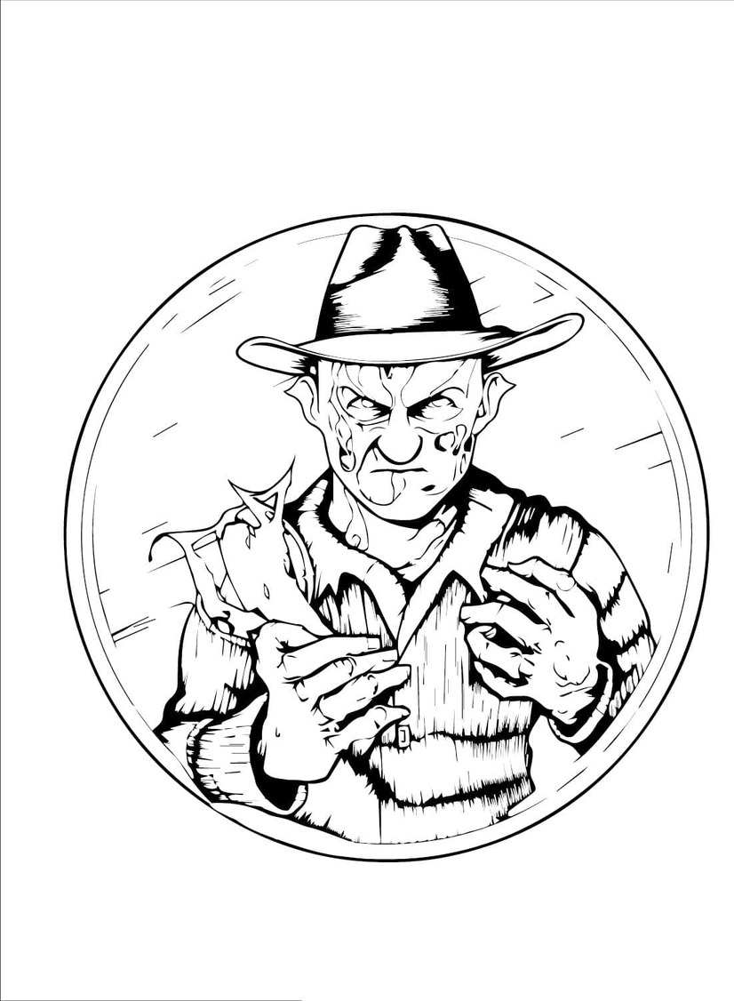 Dibujos de Dibujar Freddy Krueger gratis para colorear