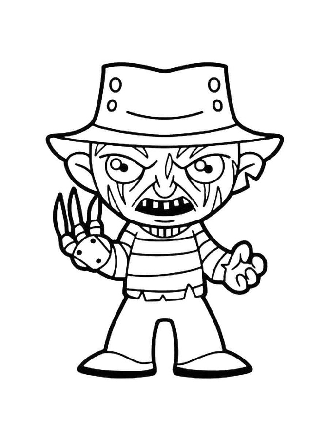 Freddy Krueger para colorear