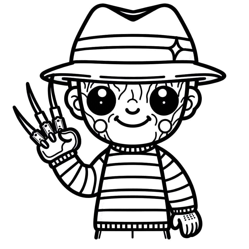Dibujos de Dibujar Freddy Krueger para niños para colorear