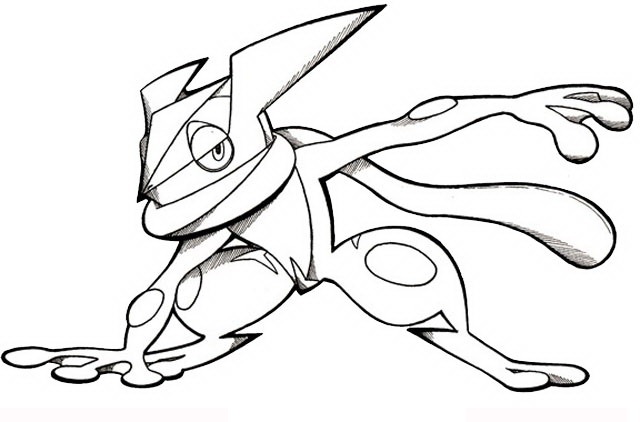 Dibujar fríamente Greninja para colorir