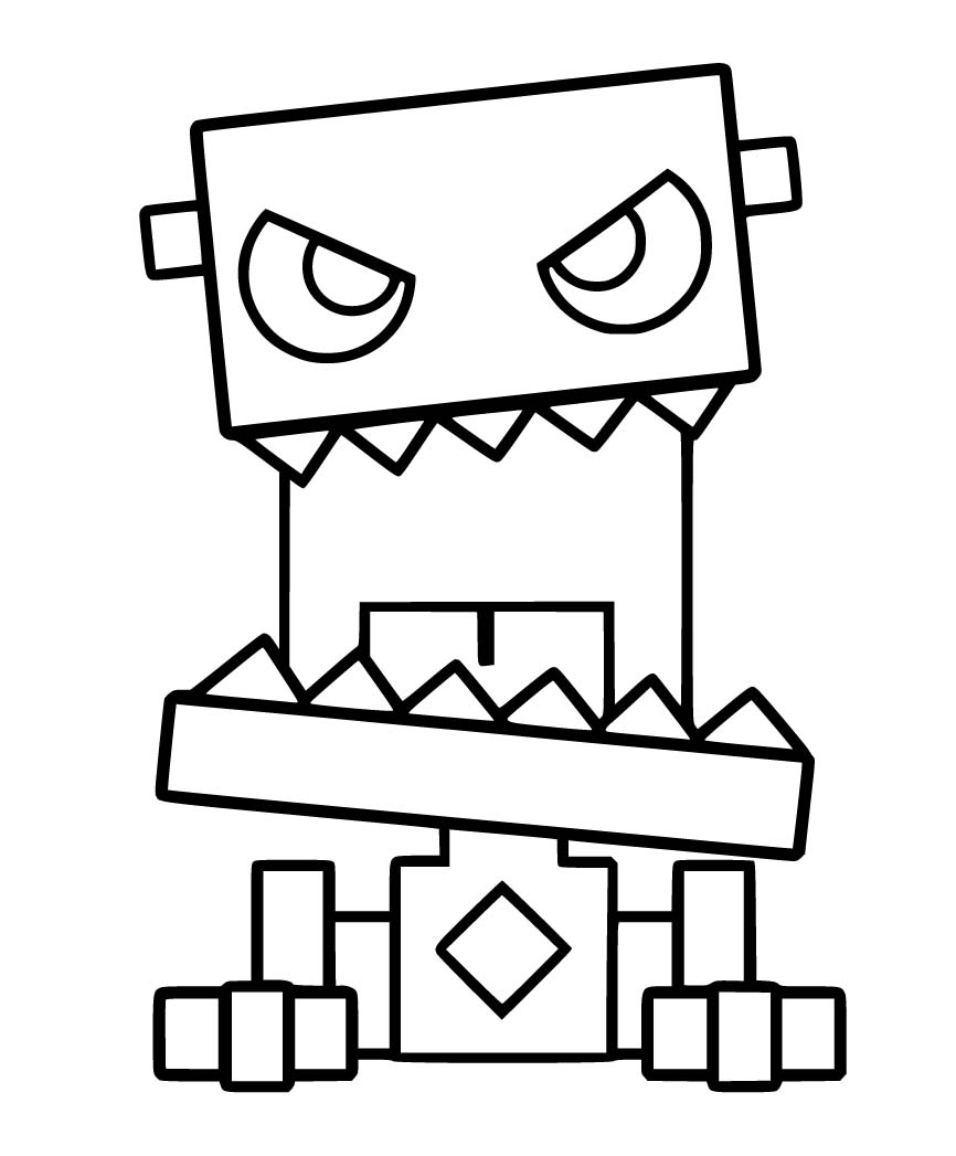Dibujar Geometry Dash 1 para colorir
