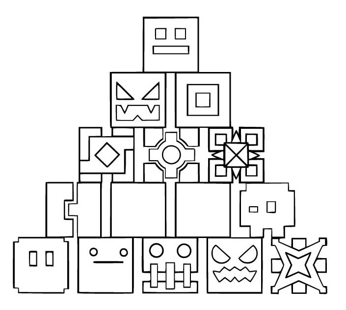 Dibujar Geometry Dash 2 para colorir