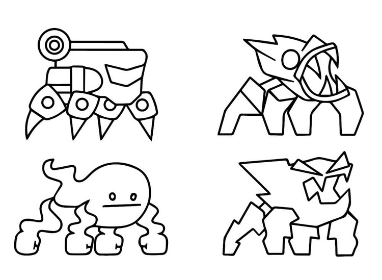 Dibujar Geometry Dash 5 para colorir