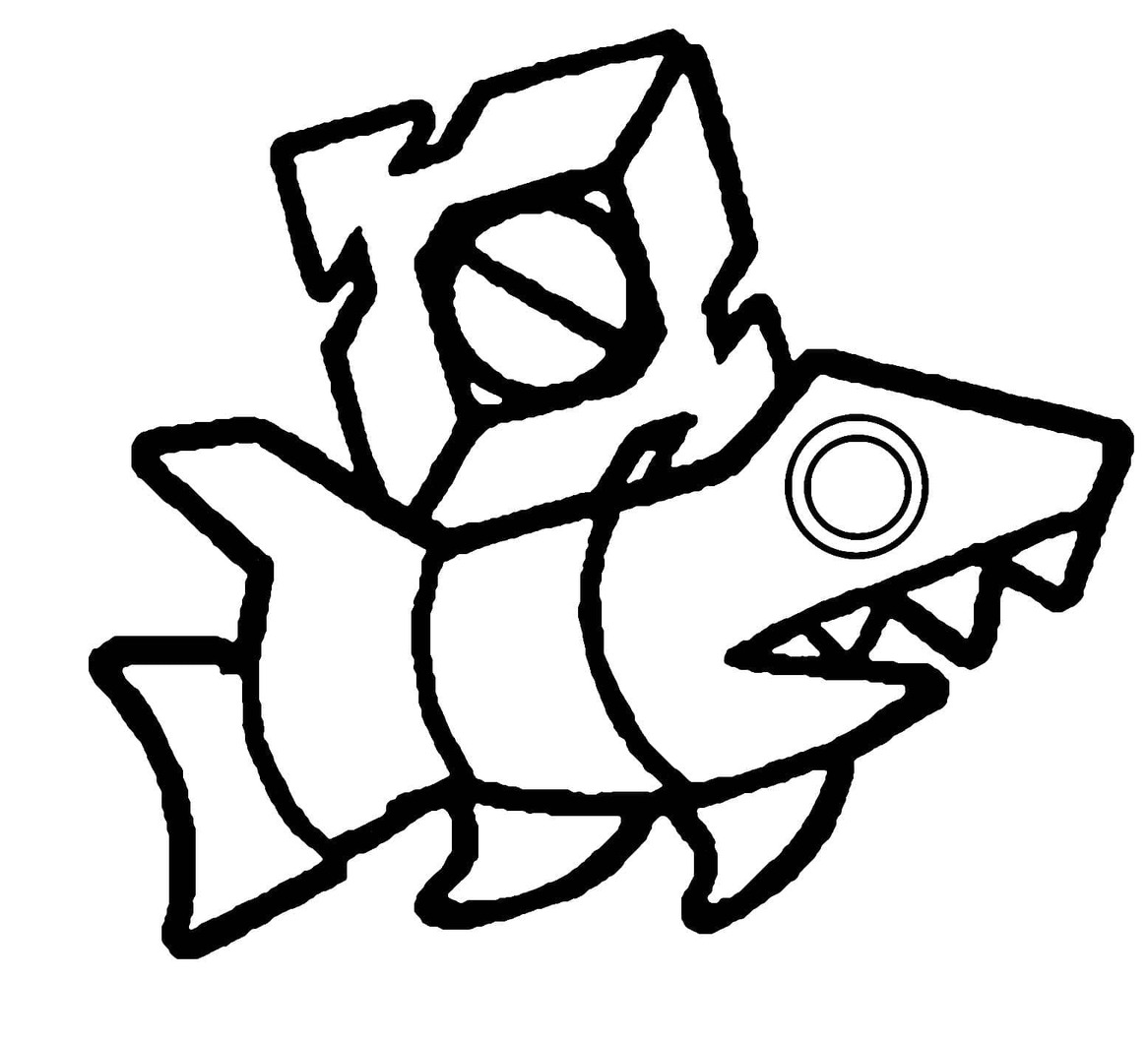 Dibujar Geometry Dash básico en niños para colorir