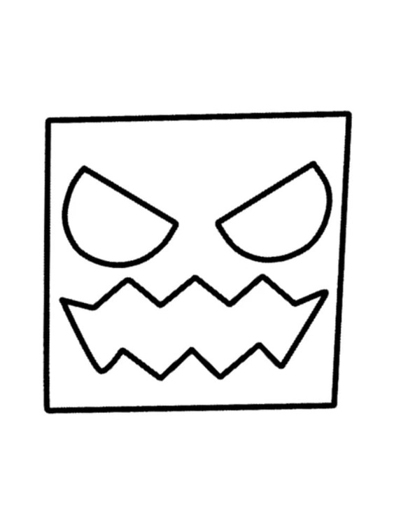 Dibujar Geometry Dash fácil en niños para colorir