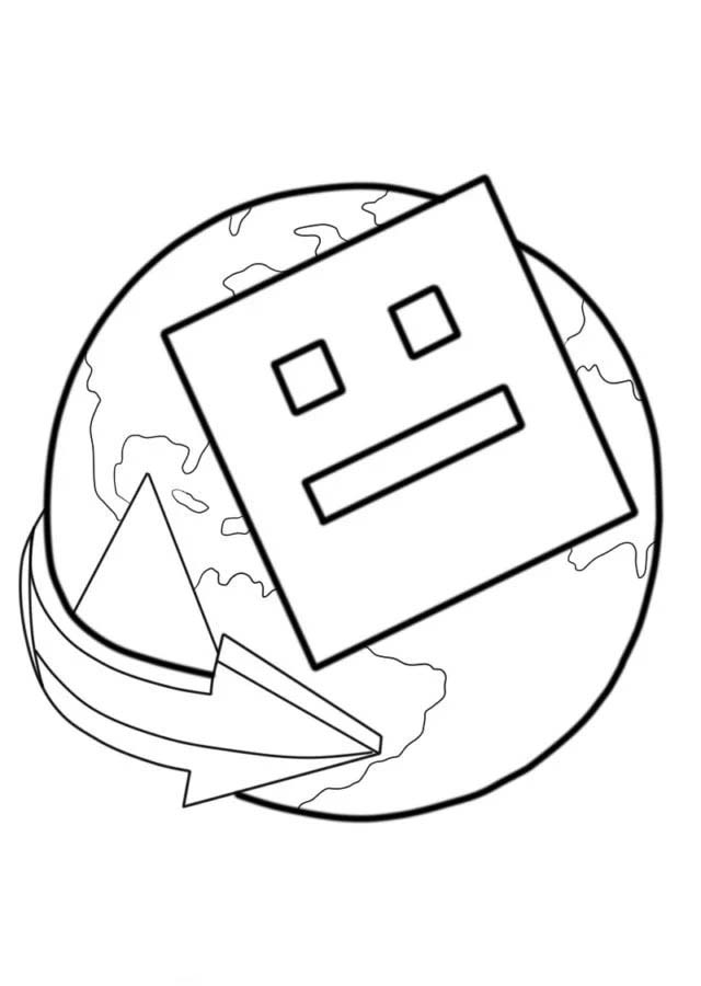 Dibujar Geometry Dash gratis para niños para colorir