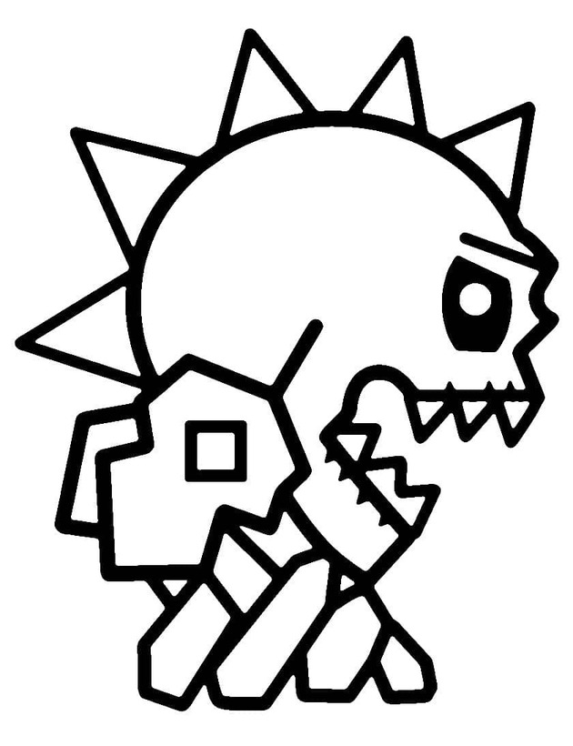 Dibujar Geometry Dash sencillo en niños para colorir