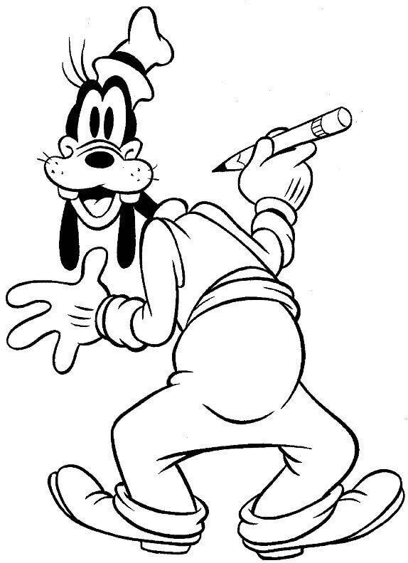 Dibujar Goofy divertido para colorir
