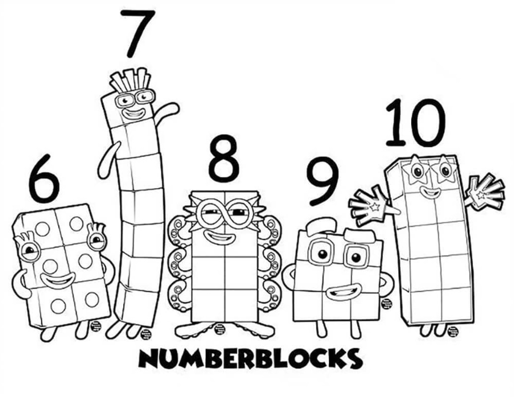 Dibujos de Dibujar gratis Numberblocks para colorear