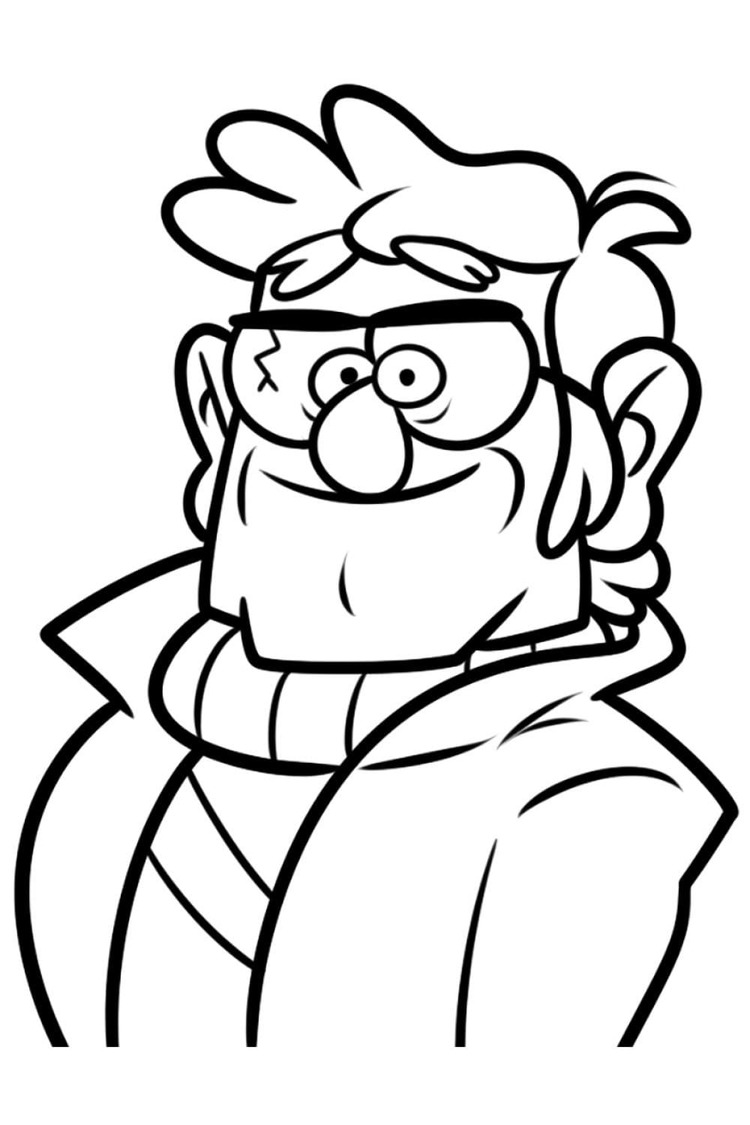 Dibujos de Dibujar Gravity Falls Ford Pines para colorear