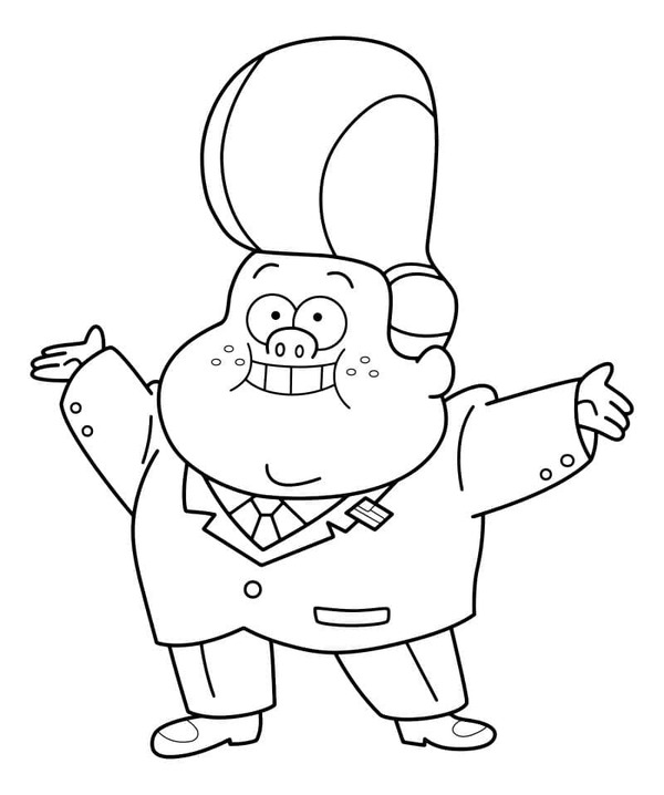 Dibujos de Dibujar Gravity Falls Gideon Gleeful para colorear