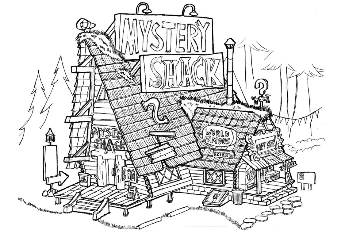 Dibujos de Dibujar Gravity Falls Mystery Shack para colorear