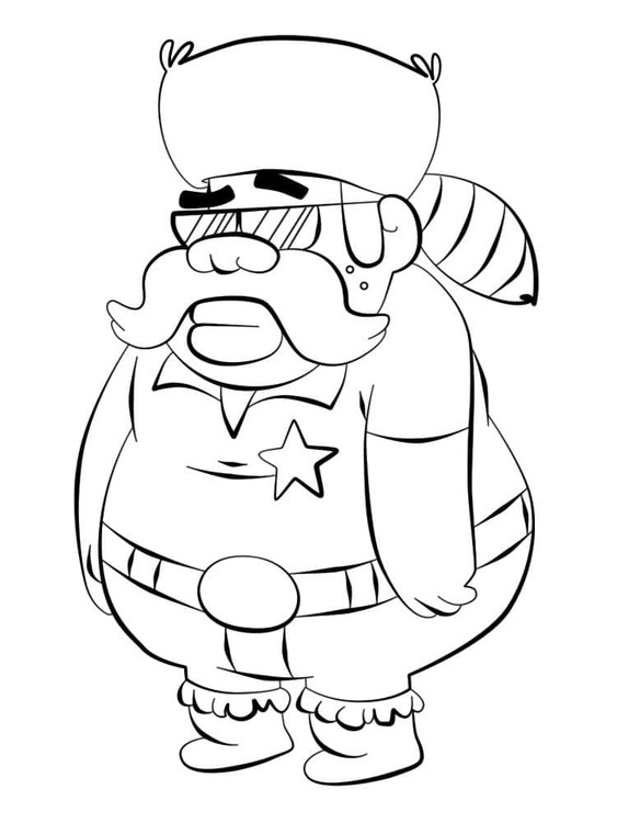 Dibujos de Dibujar Gravity Falls Sheriff Blubs para colorear