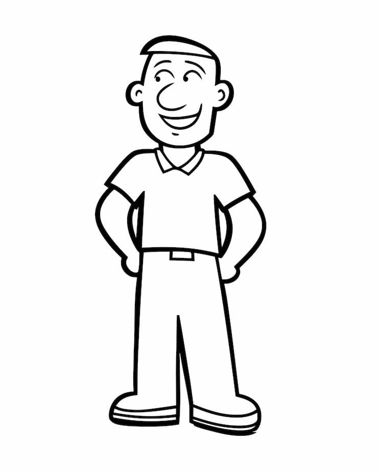Dibujos de Dibujar Hombre básico para colorear