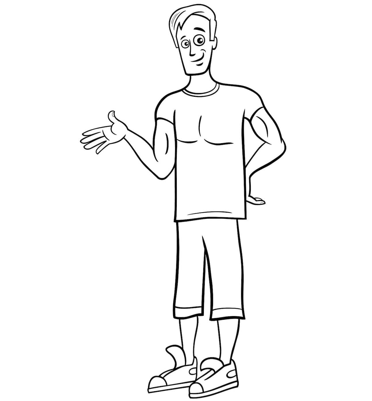 Dibujos de Dibujar Hombre imprimible gratis para colorear