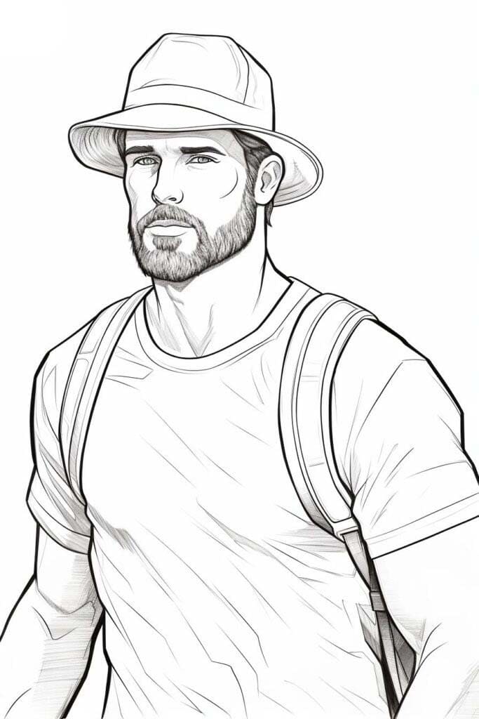 Dibujos de Dibujar Hombre imprimible para colorear