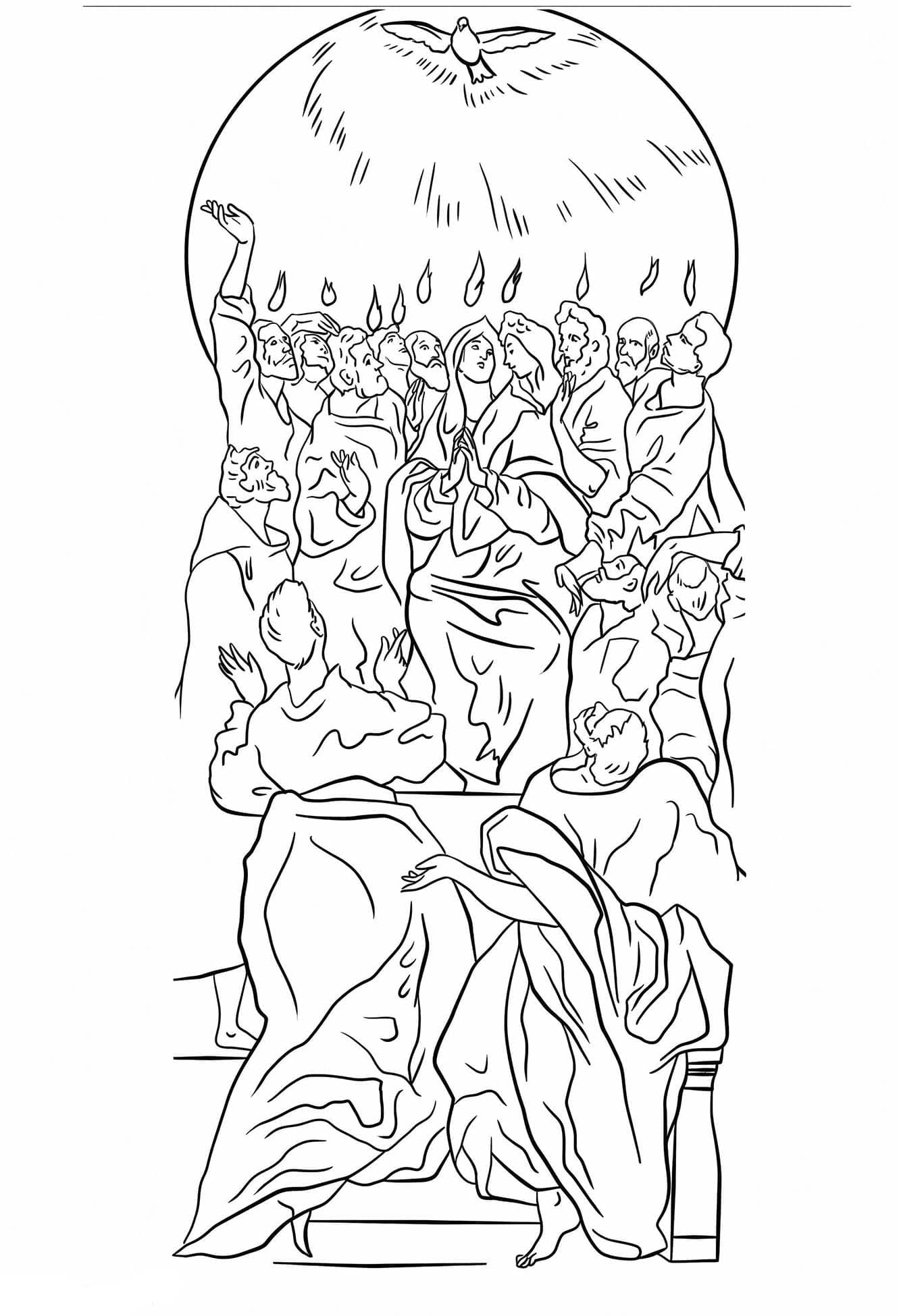 Dibujos de Dibujar Imagen Espíritu Santo para colorear