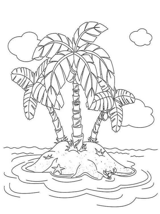 Dibujos de Dibujar imagen Palmera para colorear