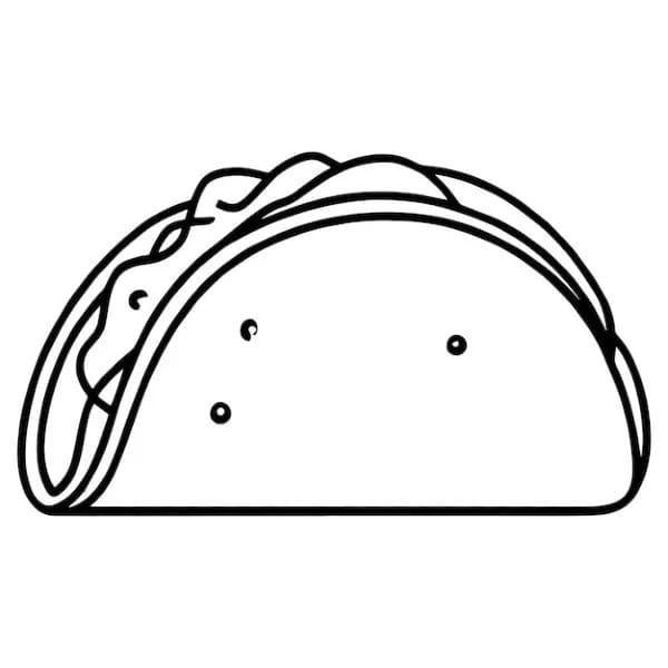 Dibujos de Dibujar Imagen Pastel Tacos para colorear