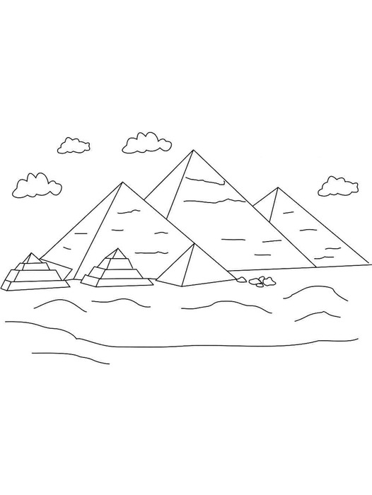 Dibujos de Dibujar imagen Pirámide para colorear