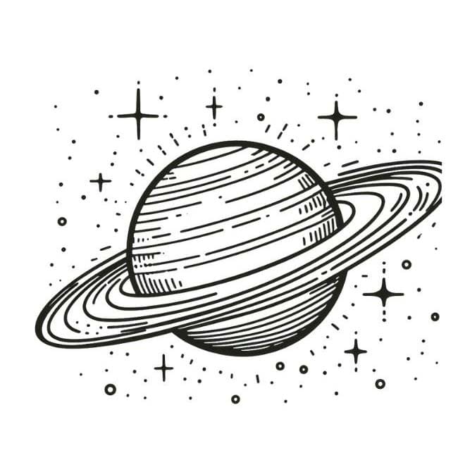 Dibujos de Dibujar Imagen Saturno para colorear