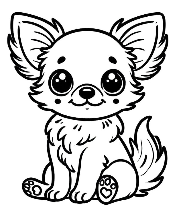 Dibujos de Dibujar imprimir gratis perro chihuahua para colorear