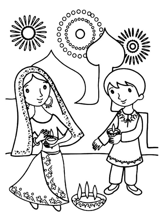 Dibujos de Dibujar Indio para niños para colorear