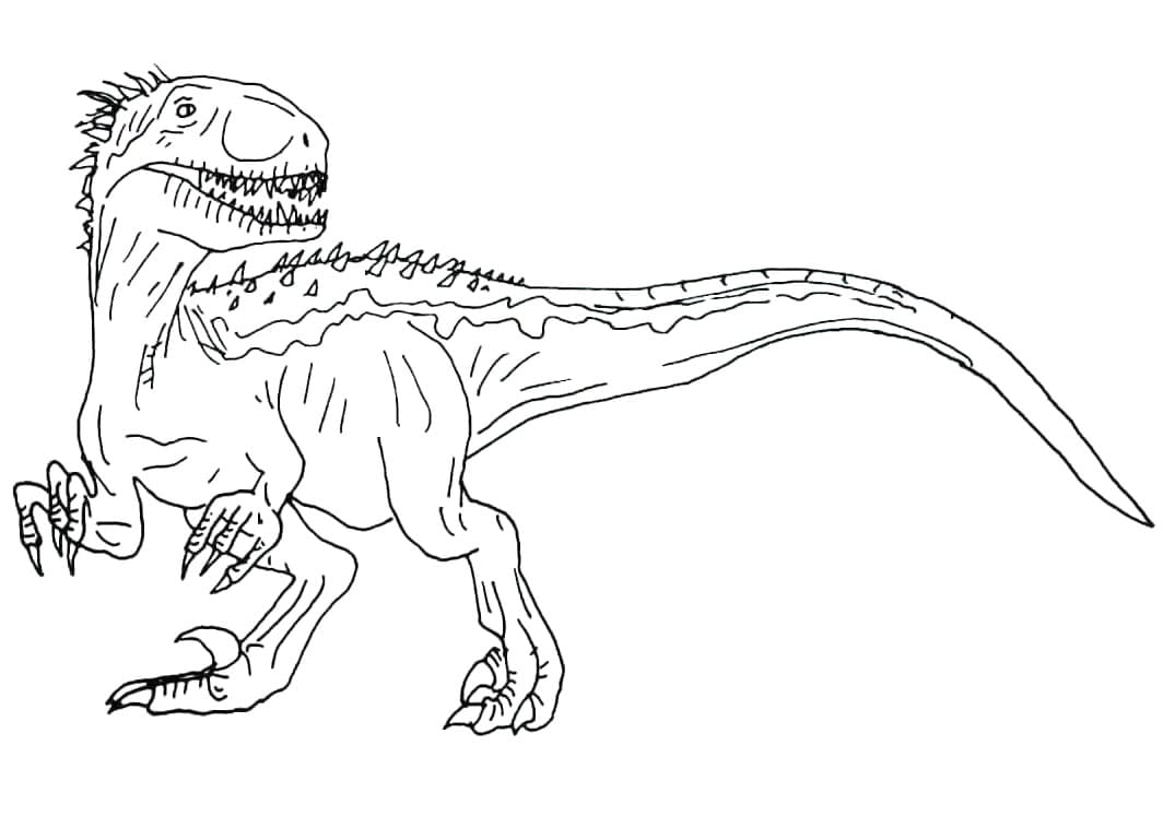 Dibujos de Dibujar Indominus Rex en Jurassic World para colorear