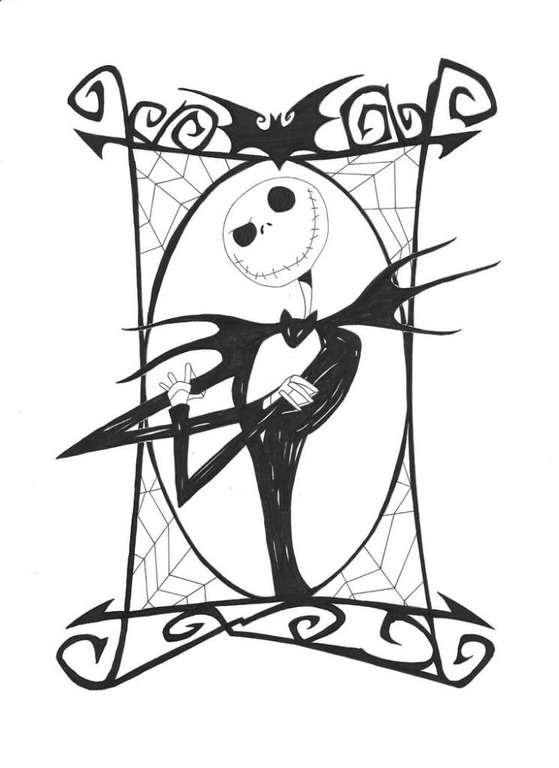 Dibujos de Dibujar Jack Skellington gratis para colorear