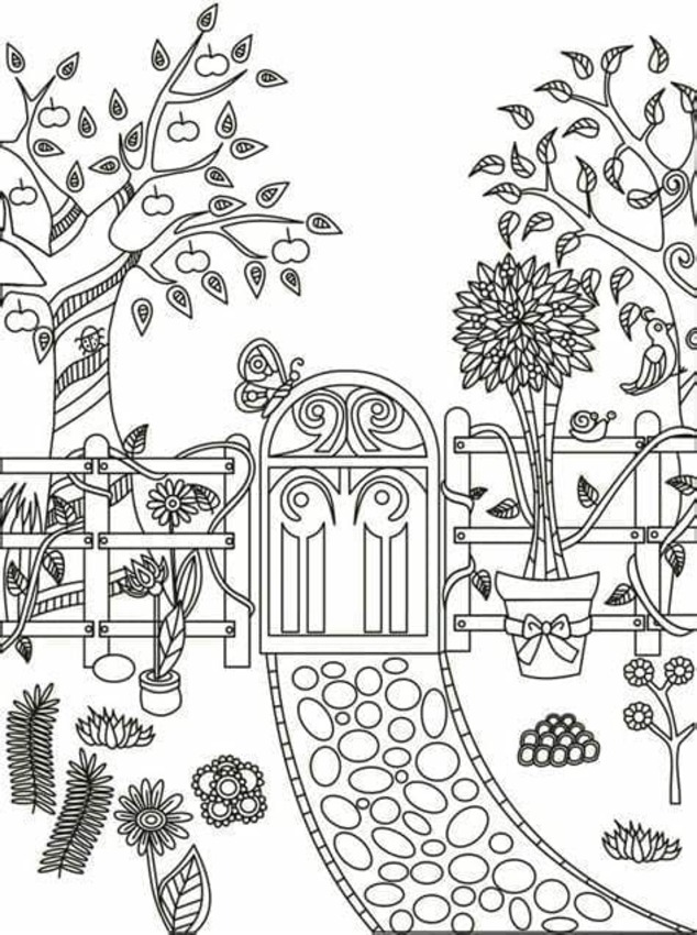 Dibujos de Dibujar Jardín en niños para colorear