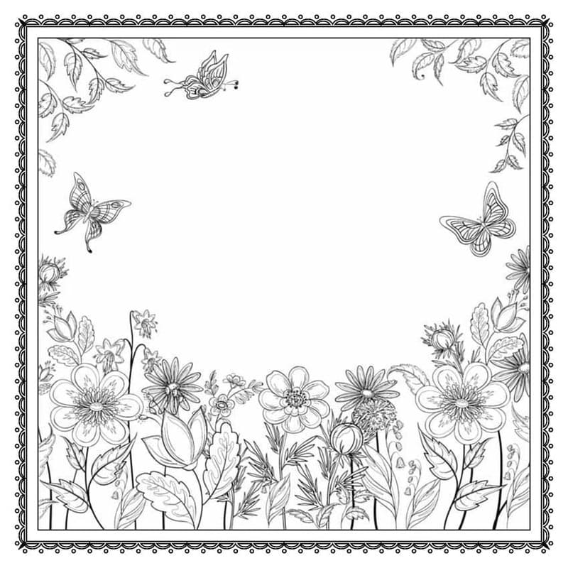Dibujos de Dibujar Jardín gratis básico para colorear