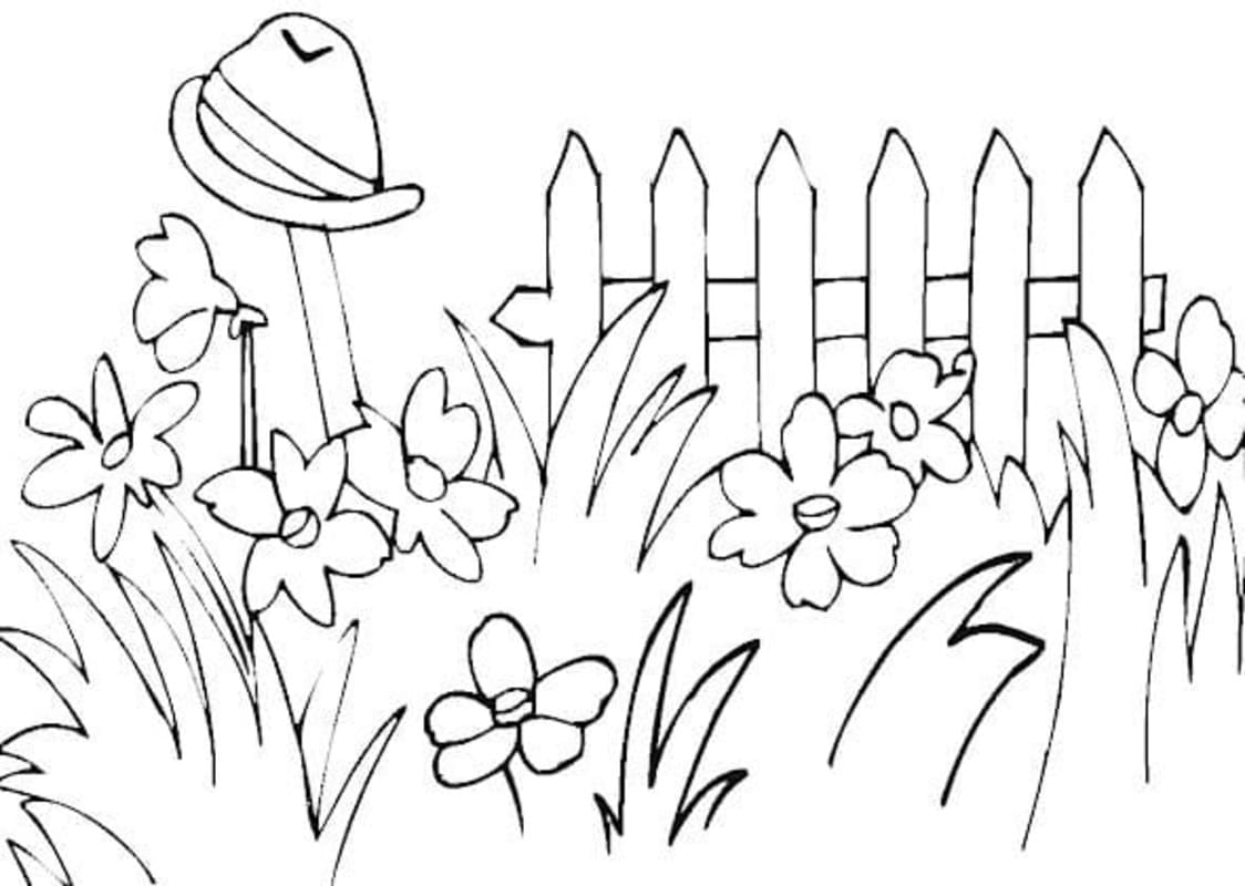 Dibujos de Dibujar Jardín gratis para colorear