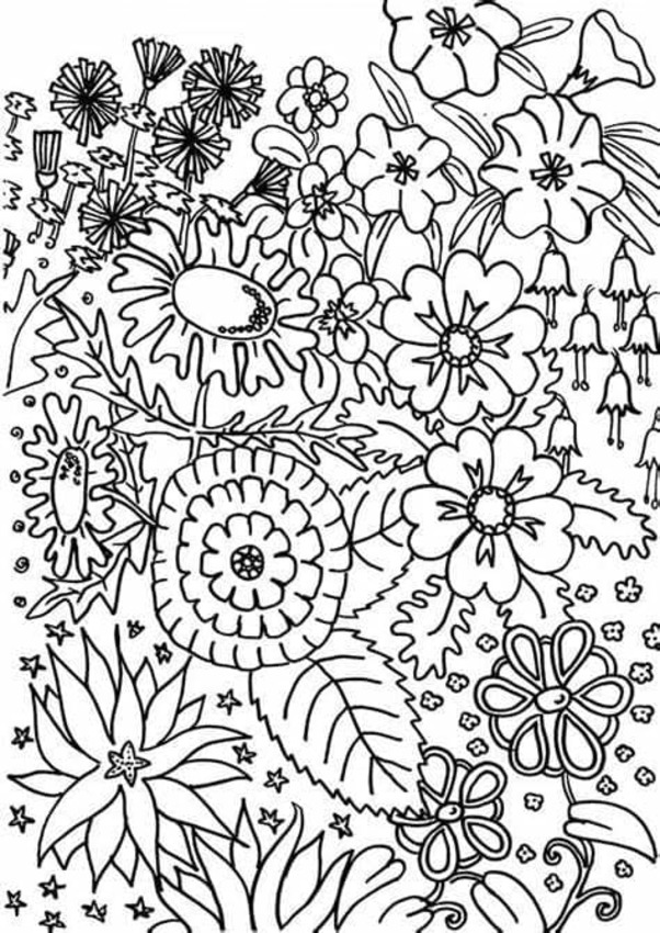 Dibujos de Dibujar Jardín sencillo para colorear