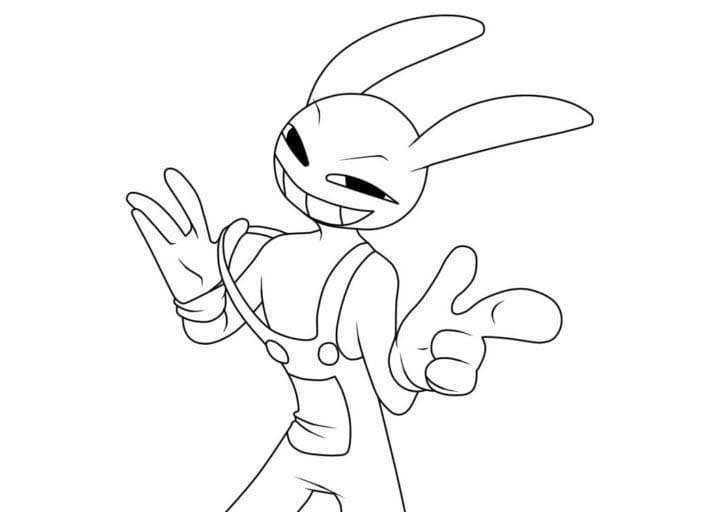 Dibujar Jax imprimible en niños para colorir
