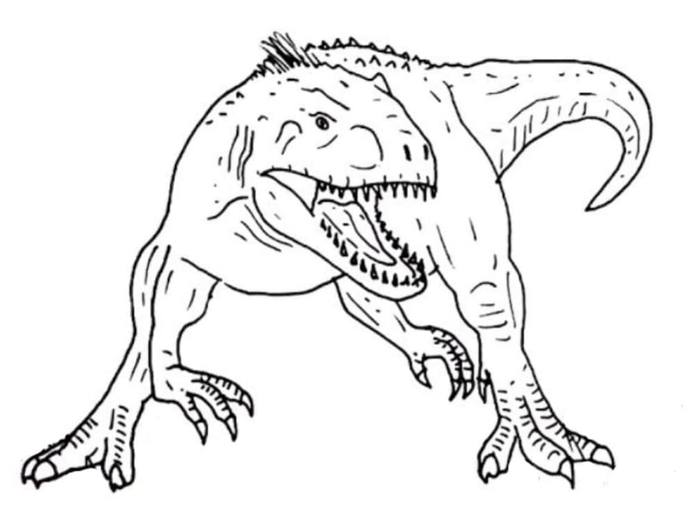 Dibujos de Dibujar Jurassic World Indoraptor para colorear