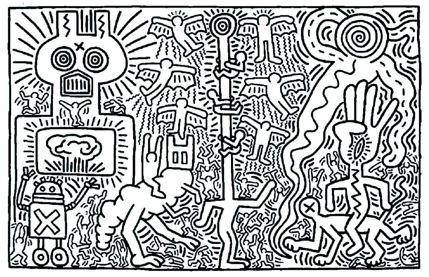 Dibujos de Dibujar Keith Haring 1 para colorear