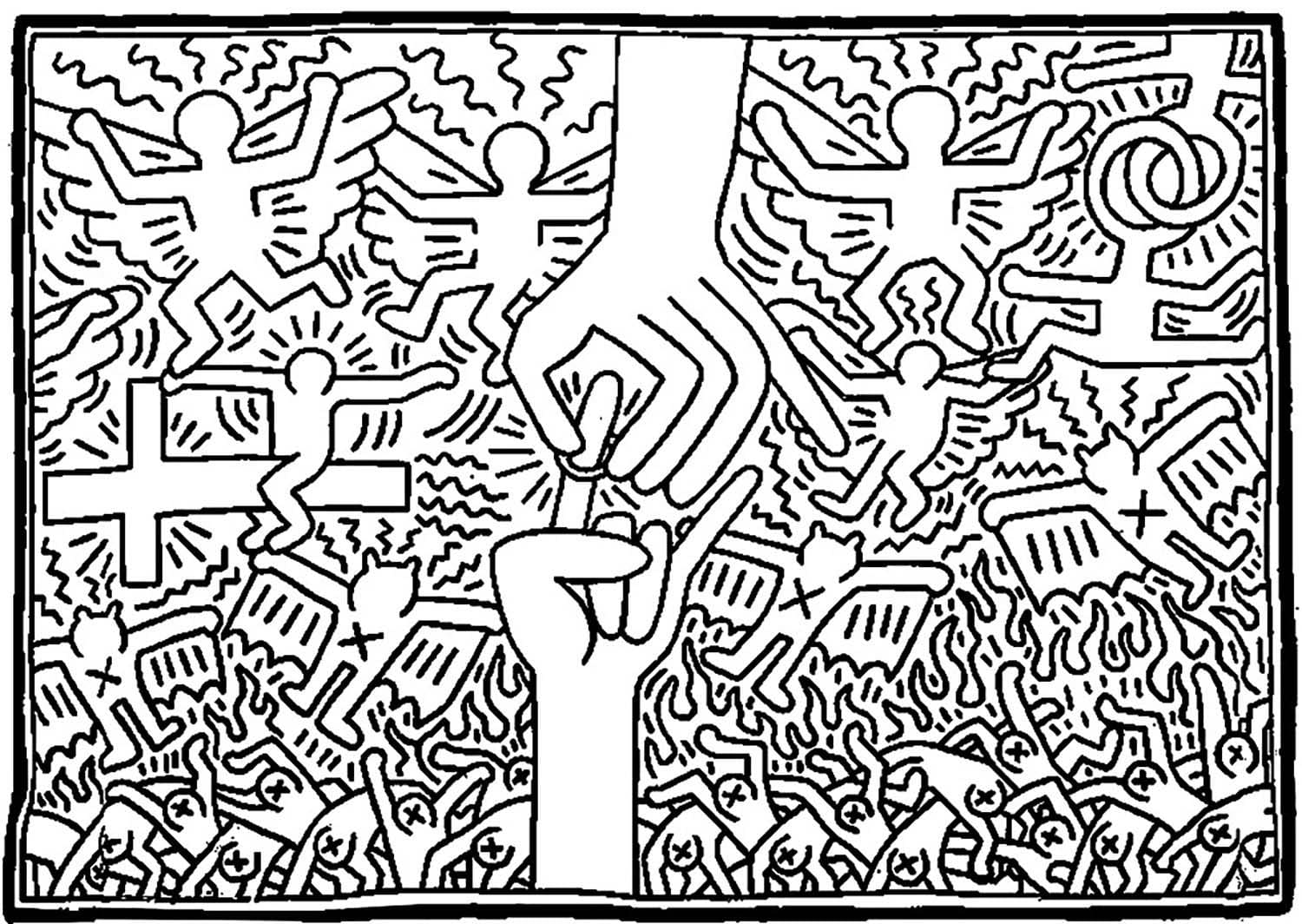 Dibujos de Dibujar Keith Haring 2 para colorear