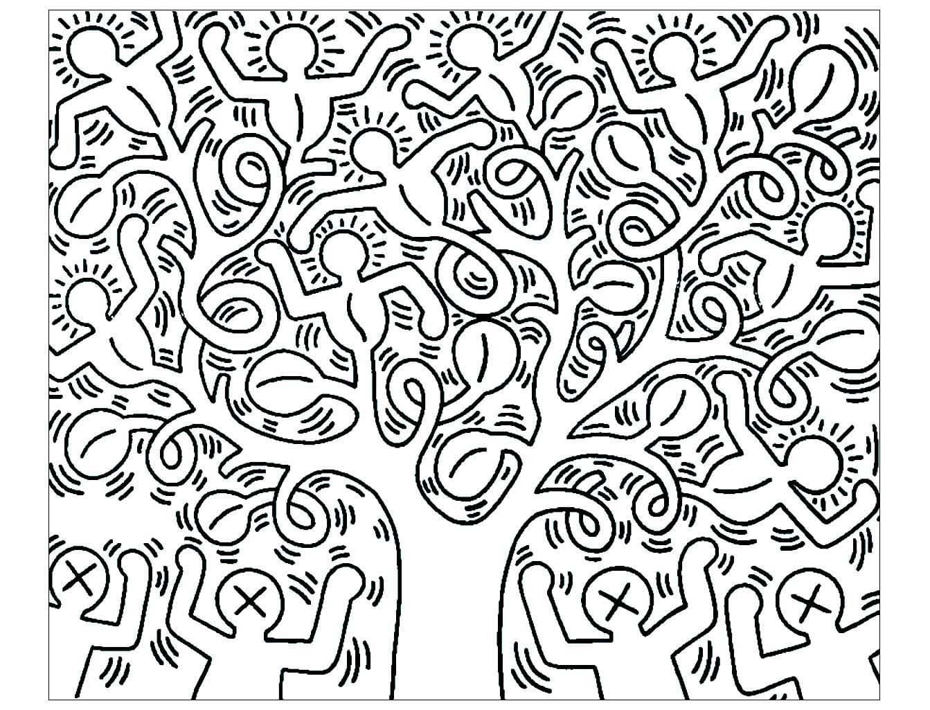 Dibujos de Dibujar Keith Haring 3 para colorear