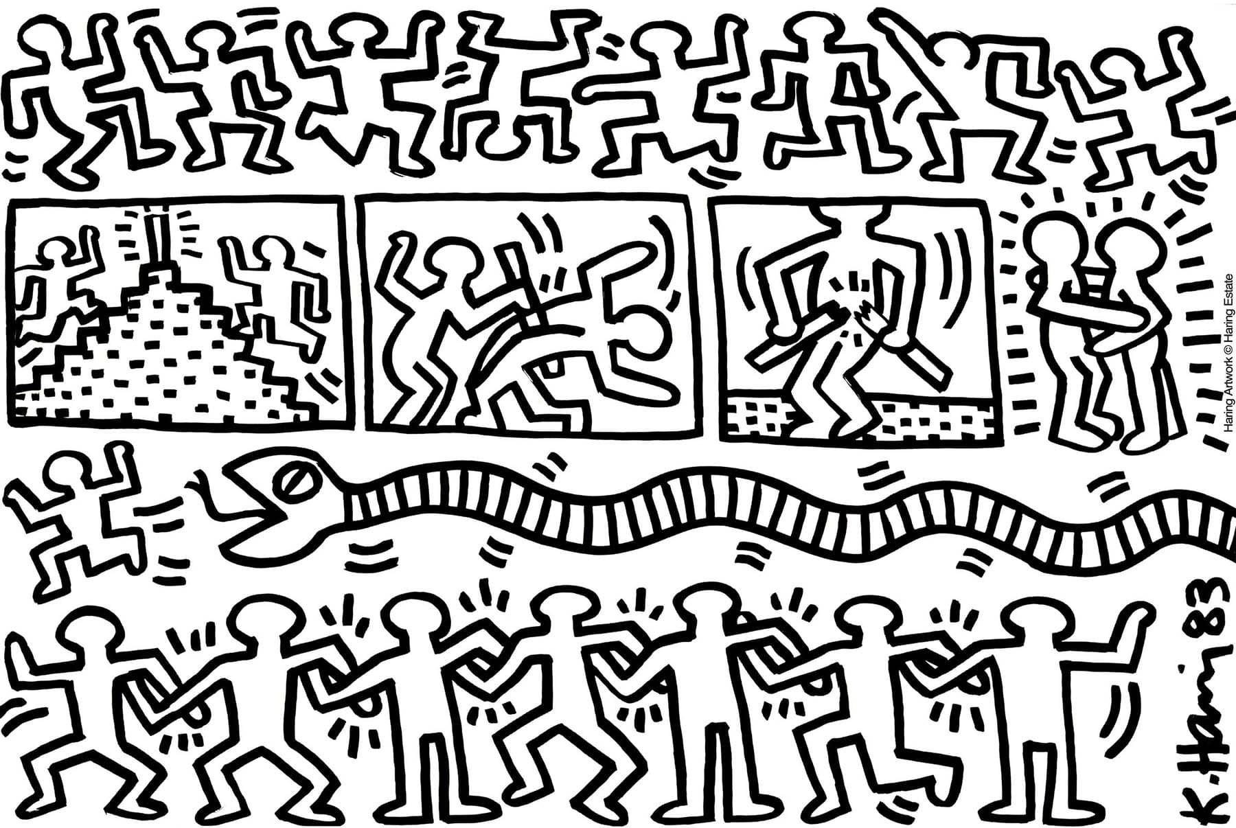 Dibujos de Dibujar Keith Haring 4 para colorear