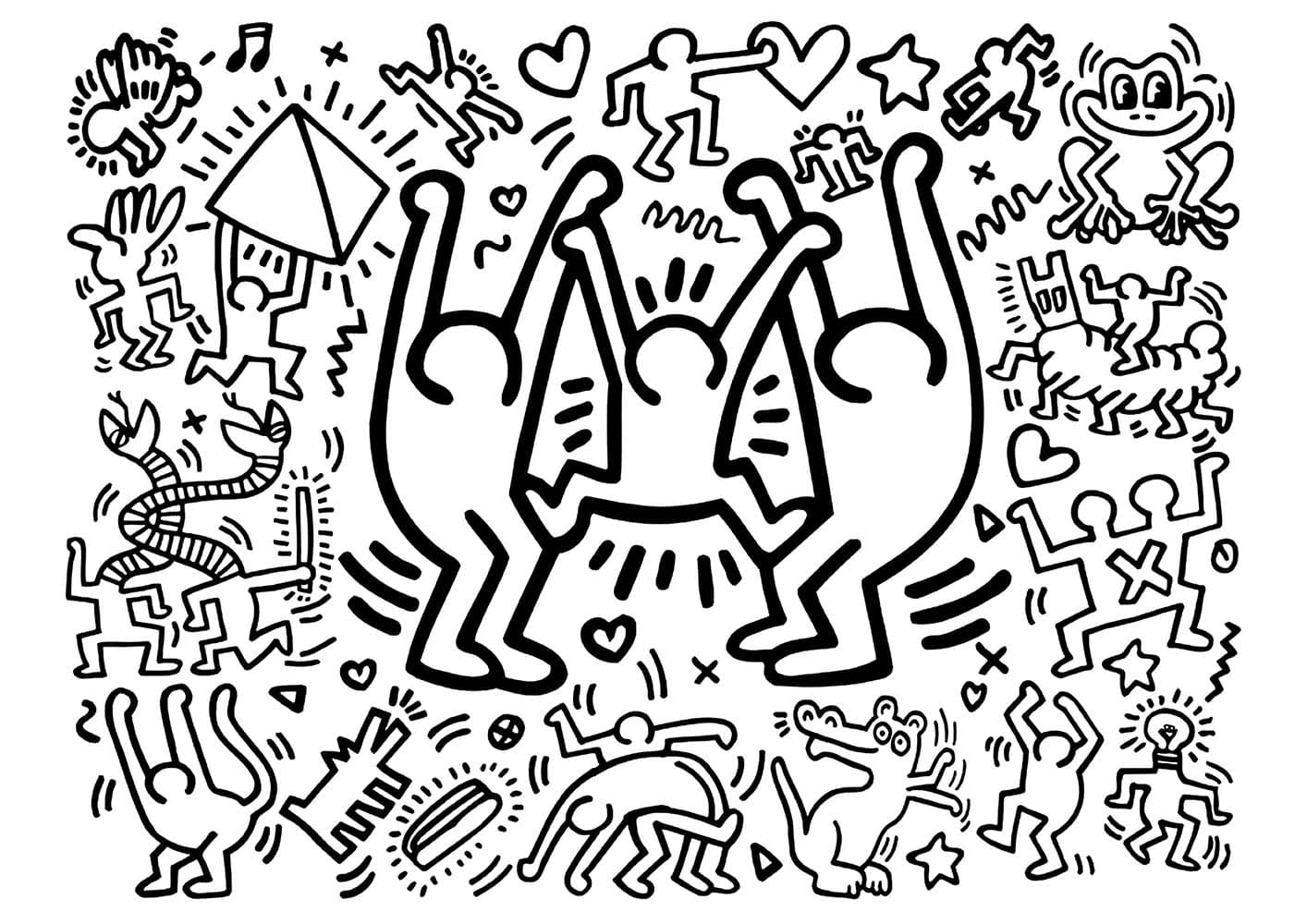 Dibujos de Dibujar Keith Haring 5 para colorear