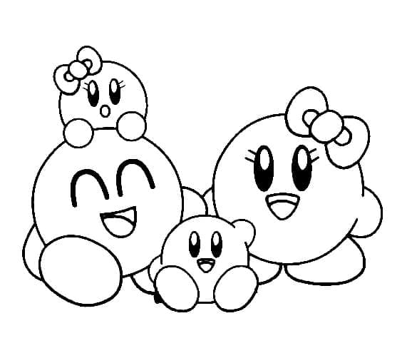 Dibujos de Dibujar la familia Kirby para colorear