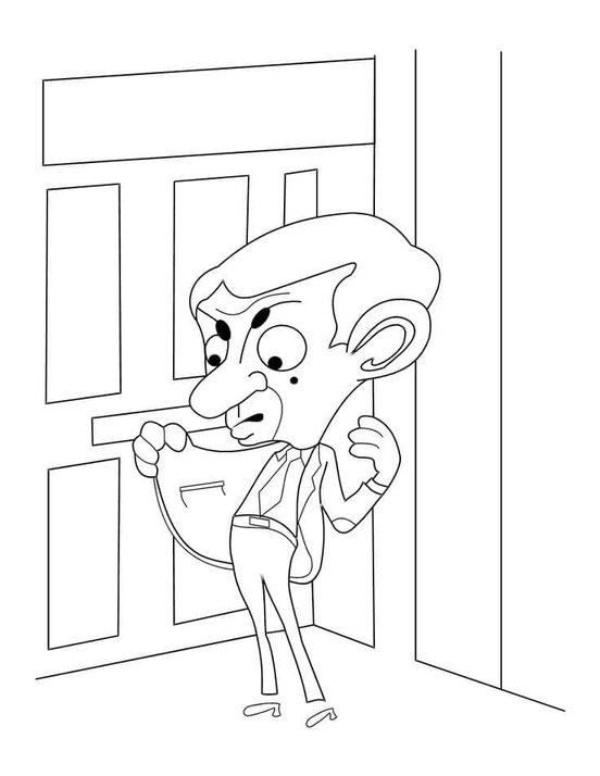 Dibujos de Dibujar la imagen de Mr Bean para colorear