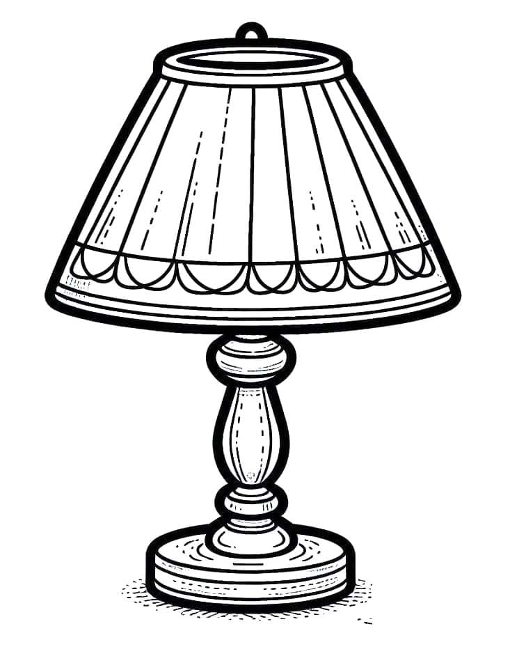 Dibujos de Dibujar Lampara Sencillo gratuito para colorear