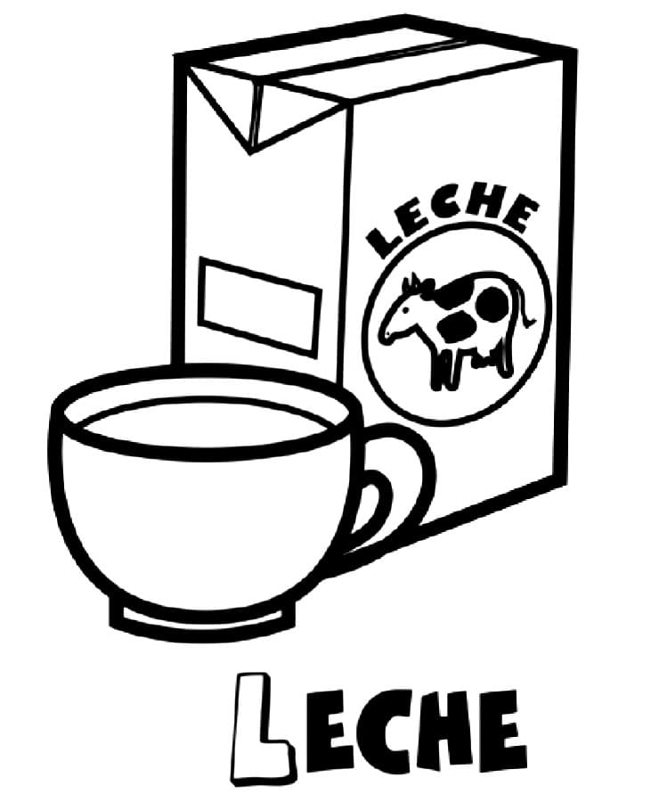 Dibujos de Dibujar leche básico gratuito para colorear